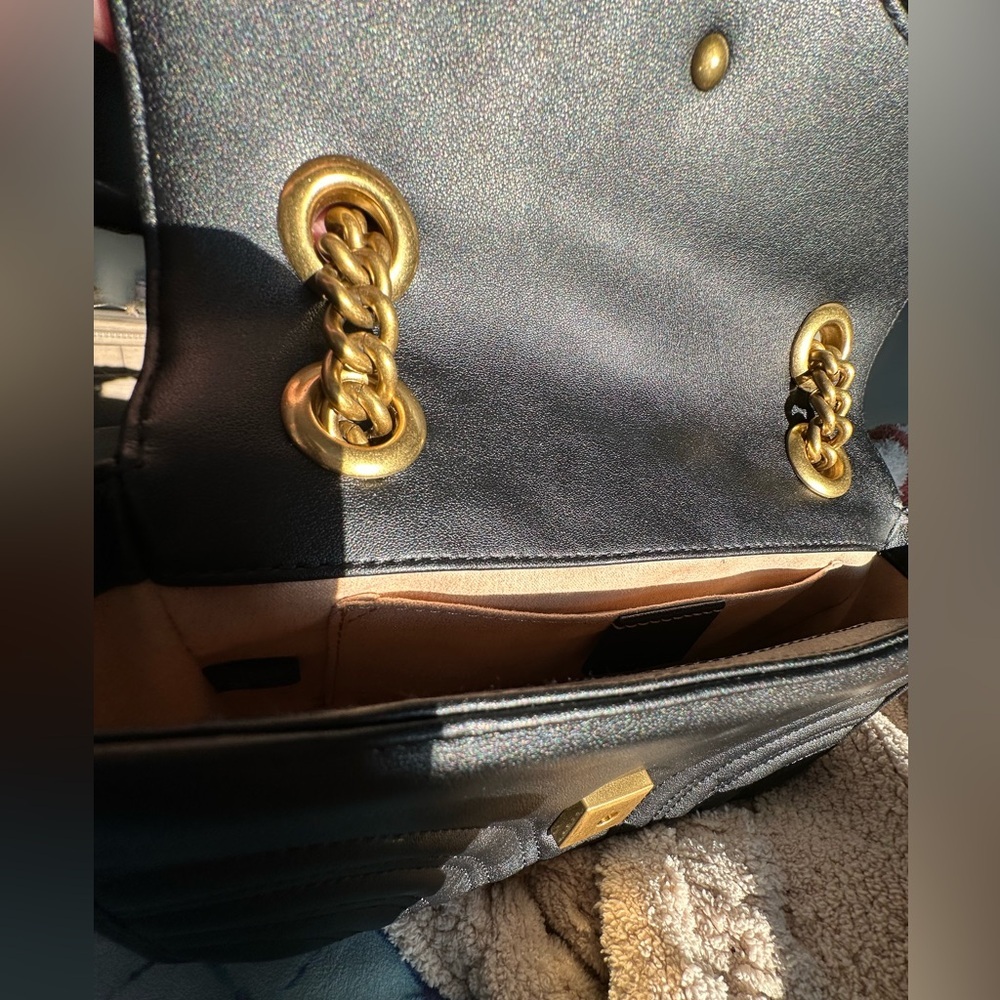 🎸GUCCI🎸🔥NWOT🔥Authentic Marmont Mini Matelassé Shoulder Bag - Picture 14 of 16